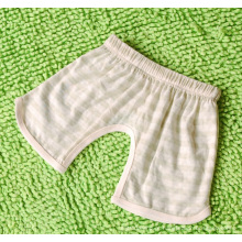 Linda algodão orgânico bebê verde listra calças curtas